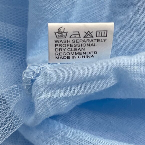 Duokipolla Cinderella Style Dress Up Dress Girls 110cm (US 5) Tulle Blue Sequine - Picture 11 of 16